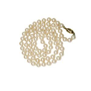 1980s Vintage Monet Pearl Necklace Gold Accents